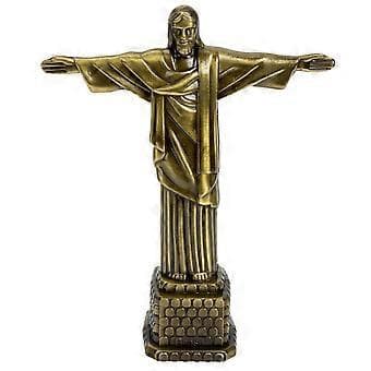 Kirke Jesus Pynt Legering Helgen Jesus Statue Ornament Skrivebordsdekorasjon