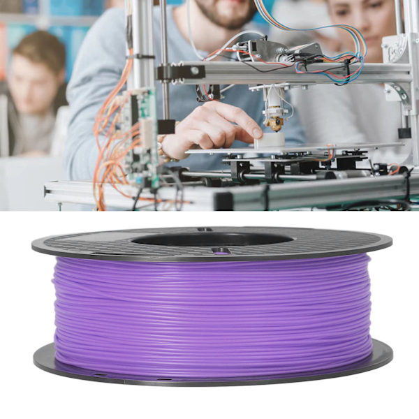 PLA 1.75mm Filament Høj Præcision Røgfrit 3D Printer Filament Trykning Forbrugsvarer 1kg Lilla