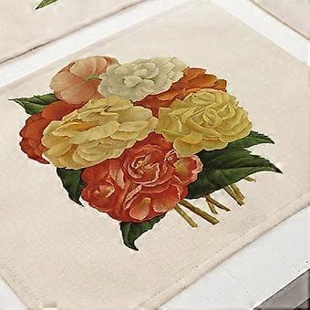 Blomstertrykk Vaskbar Husholdningsservise Bordbrikke Varmeisolasjon Spisematte (#6)