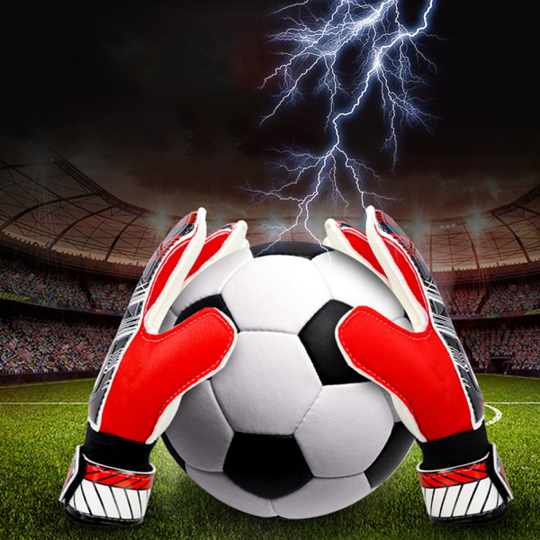 Fotballmålvakthansker for ungdom med fingerbeskyttelse og dobbel