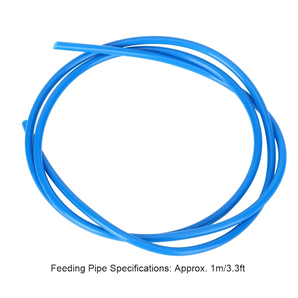 3D-skrivarfjärrmunstycke-set Mörkblå PTFE-matningsrör Korrosionsbeständighet Isolering 1m/3.3in