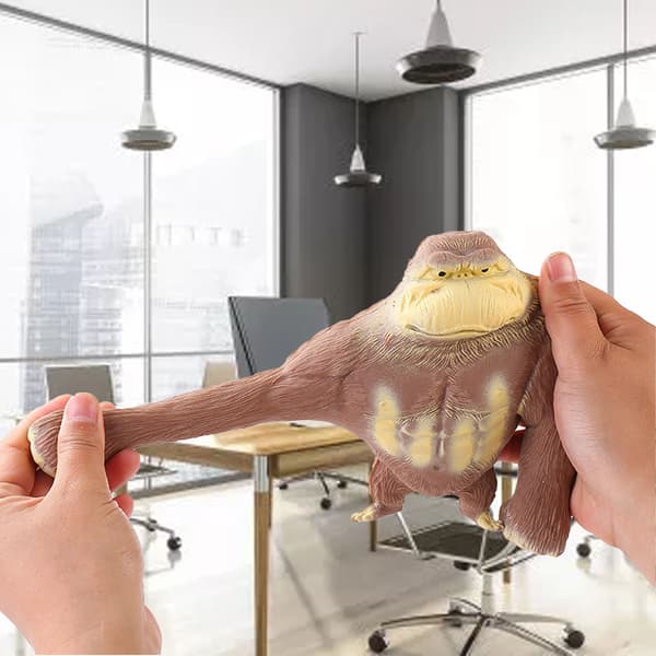 Sensorisk Stress Legetøj Gorilla, Sikkert & Kvalitetsmateriale Klemme Legetøj med Simulationsdesign, Elastisk Strækbar Figur til Stresslindring, Ideelt Skrivebord