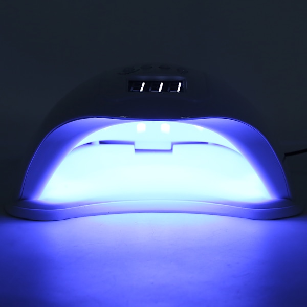 48W Intelligent Timing LED UV Gel Nagellackstorkare Lampa Hushåll Nageltorkningsmaskin Vit