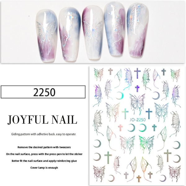 12 stk Butterfly Nail Art Stickers Decals Butterfly Nail