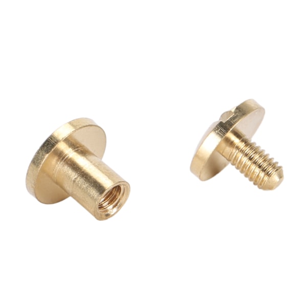 50 Set Mässingsnitar Kit DIY 8mm Spårskruv Dekorativ Böjd Nit för Läder Väska Tyg Byxor Papper 5mm / 0.2in