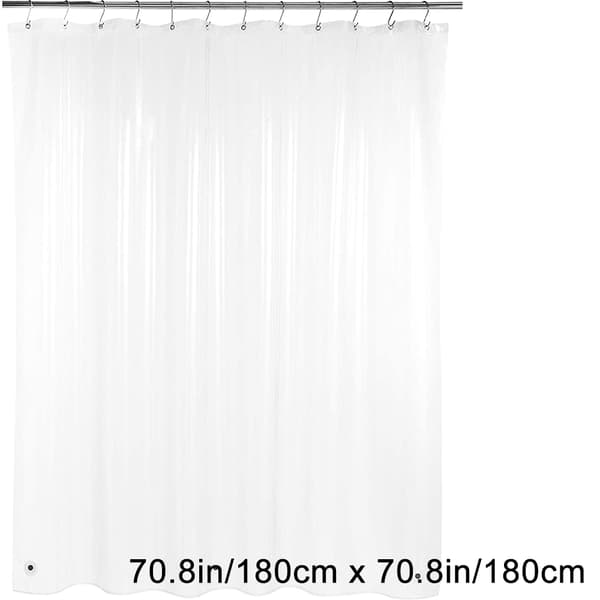 Duschdraperifoder, Microban-infuserad polyester med TPU-beläggning för hållbarhet, luktfri, giftfri och miljövänlig, snabbtorkande, maskintvättbar