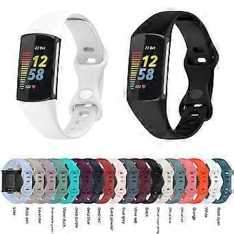 Erstatningsarmbånd for Fitbit Charge 5 6, silikonspenne, liten størrelse