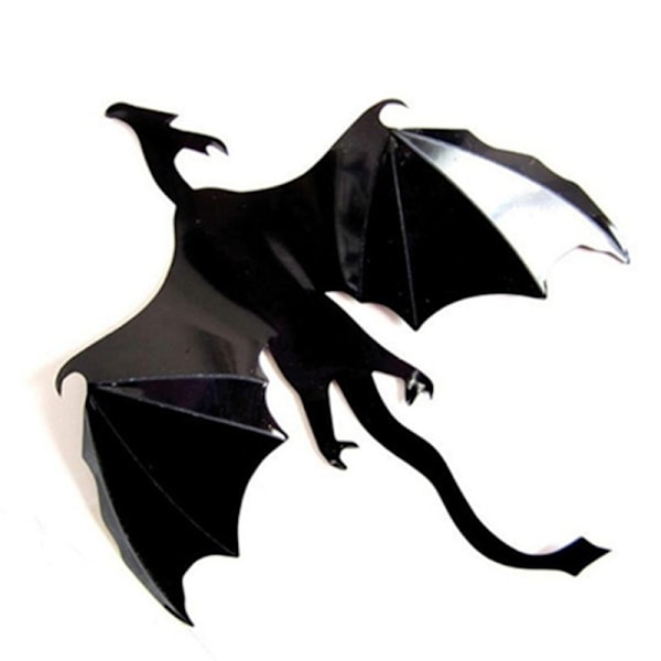 3D Drak Fantasy Tema Väggkonst, Högkvalitativ Vinyl Självhäftande Lätt Applicerade Väggdekaler Heminredning för Släta Rena Ytor, Perfekt Gåva för