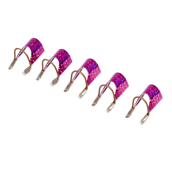5 st Reusable Akryl UV Gel Nagelsmyckesverktyg Aluminium Förlängningsform Nagelsvård (Lila)