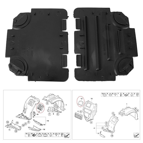 Fenders Liner Adgangsdæksler Kit 51717143849 51717143850 Passer til E82 E88 E90 E91 M3 325i 330i