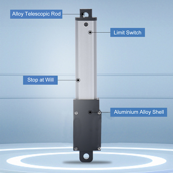 Lineaarinen aktuaattori DC 12V 100mm Sisäinen rajakatkaisin Alhainen melutaso Sähköinen mini lineaarinen aktuaattori teollisuudelle ja maataloudelle 4mm/s-150N