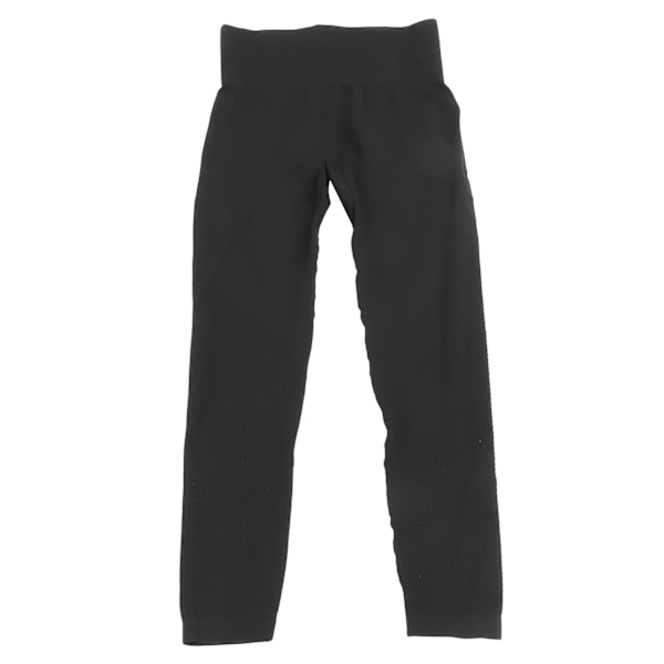 Yoga Byxor Dam Hög Elasticitet Slim Fit Casual Sport Leggings för Träning Kläder Svart M