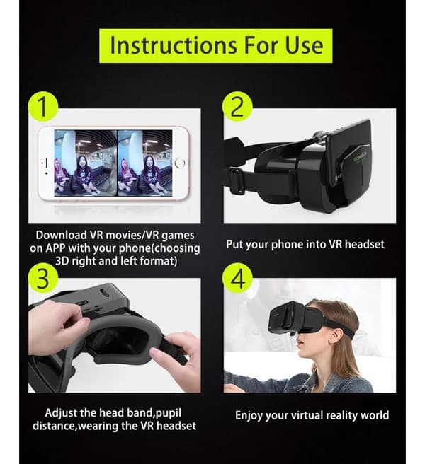 Virtual Reality-briller Shinecon G10 3d Vr med kontroll