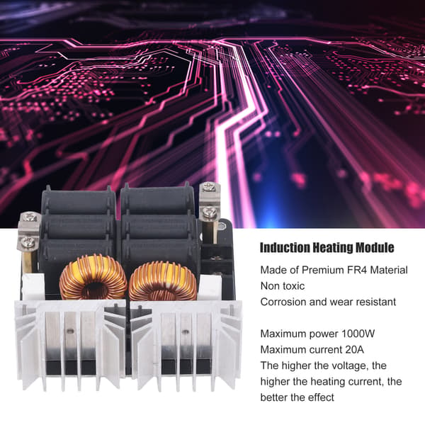 ZVS Varmeeffektmodul Temperaturstyring DC Strømforsyning Induktionsvarmemodul Programmerbar Termostat Varmeafledning til Metalbearbejdning