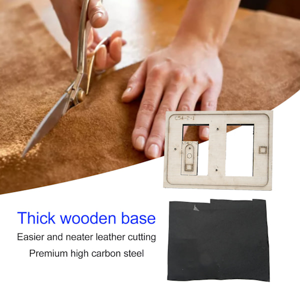 Lærkuttemal Strips C54 Høykarbonstål Ekstra Tykk Base Enkel å Bruke Lærkuttemaskin for DIY Håndverk