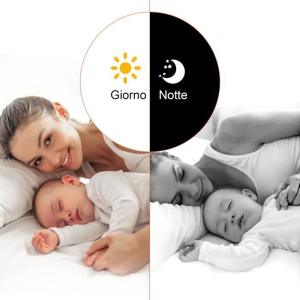 Trådløs 3,5 tommer LCD Digital Videobabyalarm Babysitter Justerbar synsvinkel Temperaturmåling To-vejs kommunikation EU-stik 110‑220V