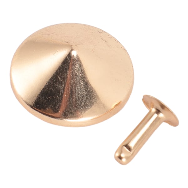 100 Set Svampar Nitar Dubbar 22mm DIY Järn Kon Spikar och Dubbar Svamp Topp Huvud Nit Dubb för Reparation av Väskor Skor Guld