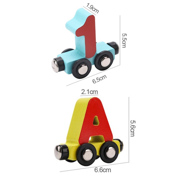 Træ Tog Byggeklodser Legetøjs Sæt Træ Magnetisk Alfabetisk ABC Tal Tog Sæt Tidlig Uddannelse Legetøj til Børn