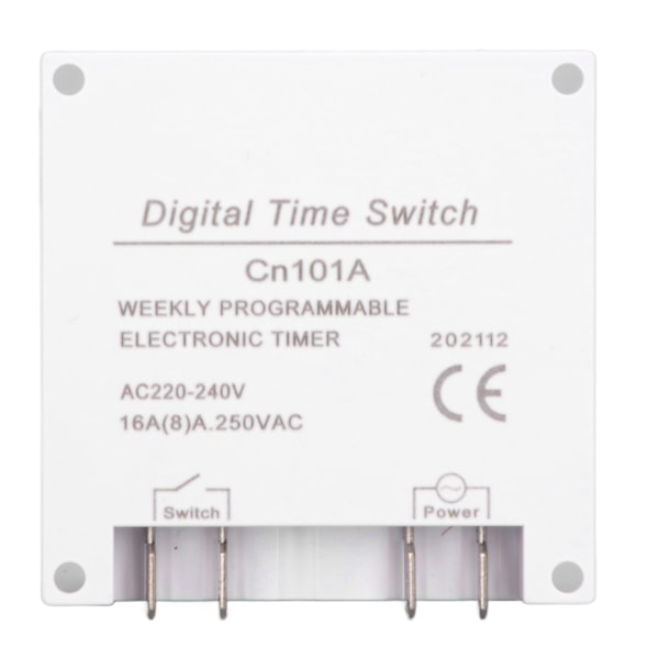 Elektronisk Timer Programmerbar LCD Digital Tidstyring Relébryter 16 På 16 Av Cn101AAC220-240V