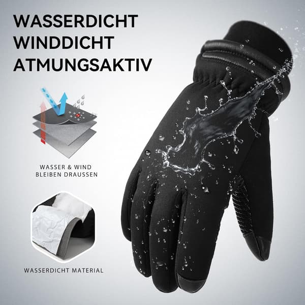 Vandtætte herre vinterhandsker touchscreen skihandsker motorcykelhandsker