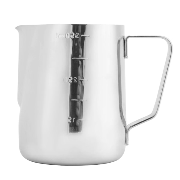 Husholdningskaffe-skummingkanne i rustfritt stål, blomsterkopp, melkeskummingkopp (350 ml)