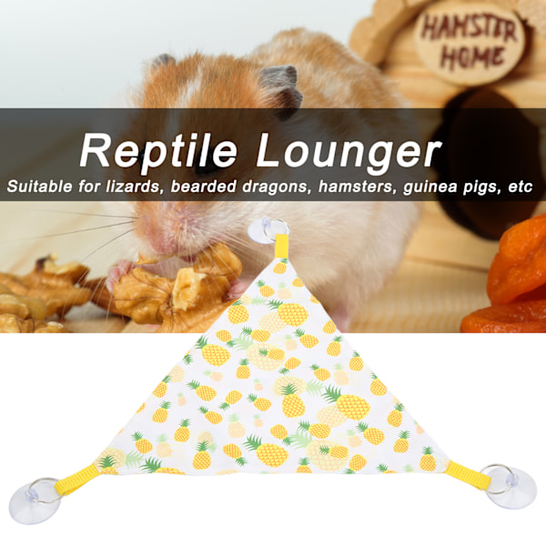 2 st Reptilhängmatta Mjuk Triangulär Gul Frukt Reptilhängande Säng för Ödlor Hamstrar Skäggagamer 30x30x30cm