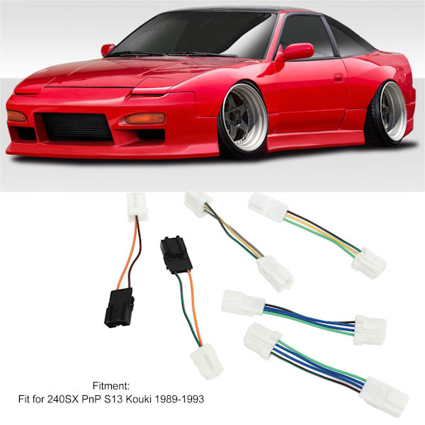 6 stk. Baglygte Adapter Kabeltræng Højtydende Plug and Play til 240SX PnP S13 Kouki 1989‑1993