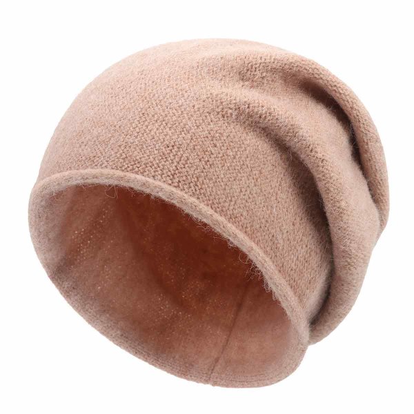 Kashmir slouchy strikket skullcap for kvinner om vinteren Myk varm woo