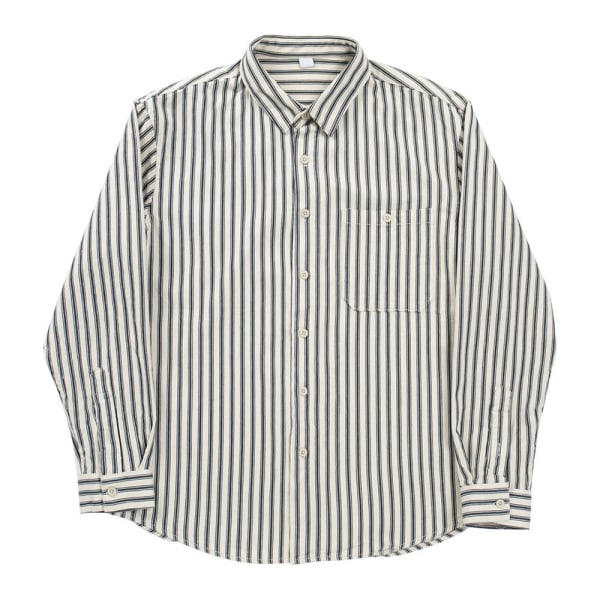 Herr Casual Snygga långärmade skjortor med knäppning Randiga 2475 | Fyndiq