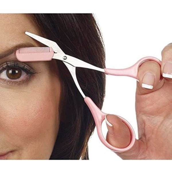 Øjenbrynsaks med øjenbrynskam, øjenbrynsbeskæringsværktøj