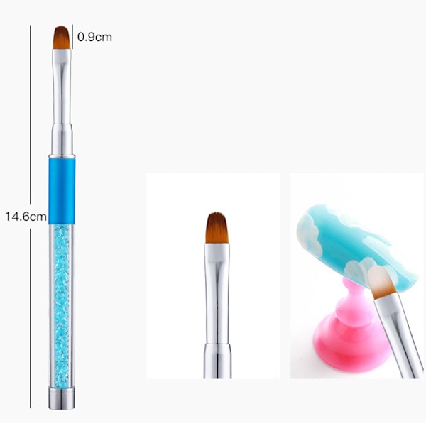 Maleri UV Pensel Neglekunst Falske Spidser Akrylpulver Gel Tegning Design Pen Manicure Værktøjer 2#