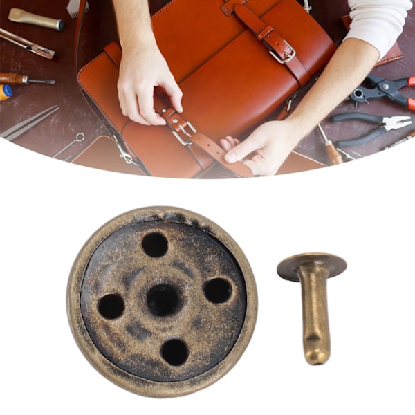 100 Set Svampar Nitar Dubbar 22mm DIY Järn Kon Spikar och Dubbar Svamp Topp Huvud Nit Dubb för Reparation av Väskor Skor Brons