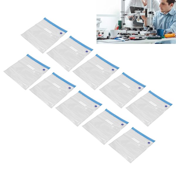 10 stk. 3D-printer Filament Vakuumposer Sæt Håndpumpe Forseglingsklips Oxidation Forebyggende Opbevaringsposer Kit