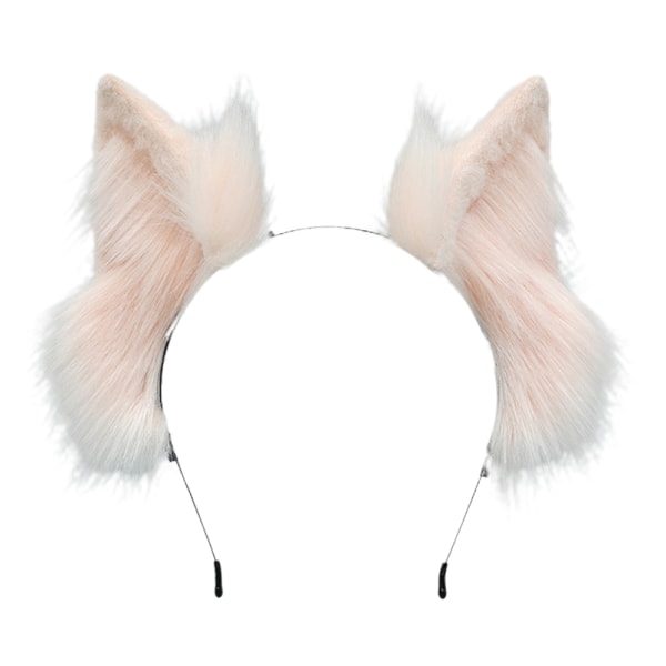 Handgjorda Wolf Fox Ears Animal Cute Head Accessoarer för hallowee pink