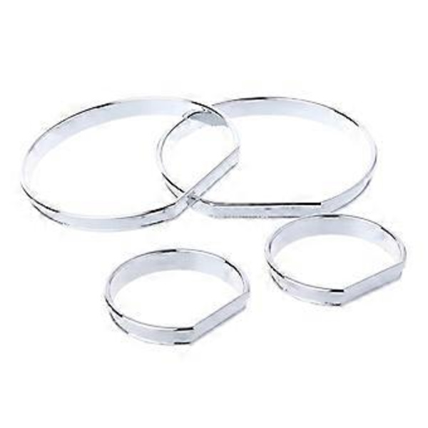 Chrome Måler Instrumentpanel Urskiver Ringe Ramme Trim Speedometer AC M-Tech Til E46 til M M3