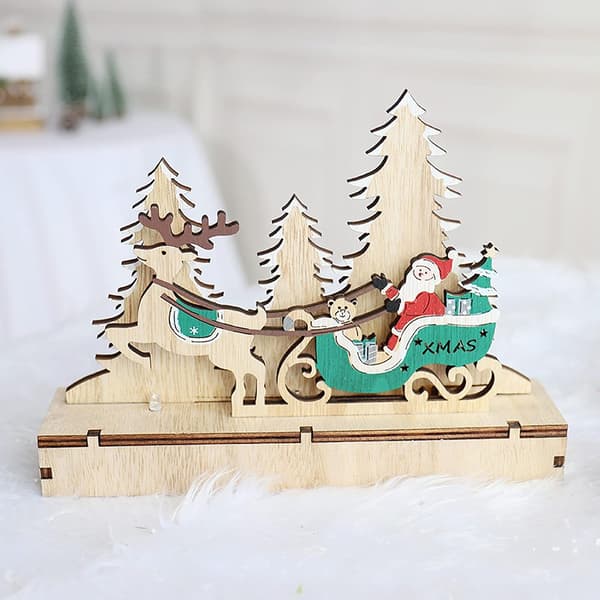 Bordsjuldekoration - Bokstav Älg Tomte Ornament