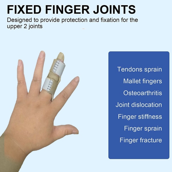 2 st Fingerskena, Snap Finger Splint för brutna fingrar,