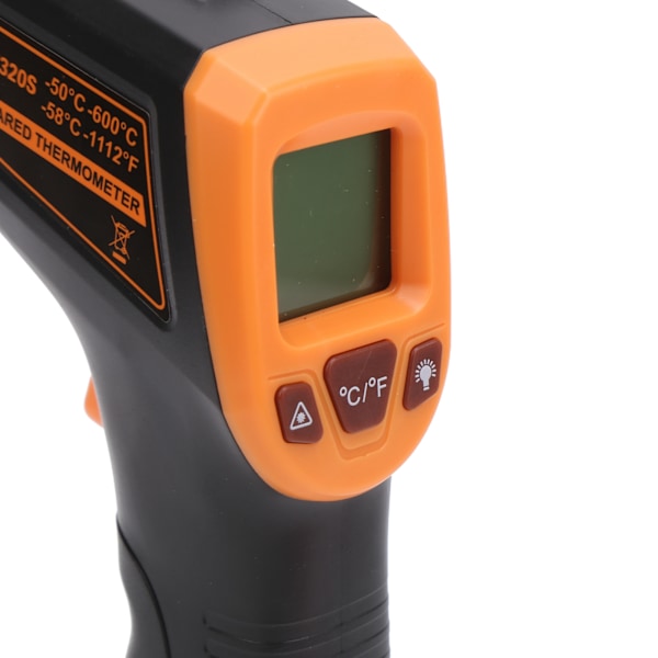 Temperaturmätare med infraröd teknik och LCD-display Industriell termometer GM320SOrange