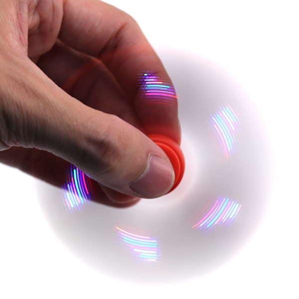 Nyt Design LED Bluetooth Musik Afspilning Håndfri Opkald EDC Spinner Stressaflastende Håndlegetøj (Rød)
