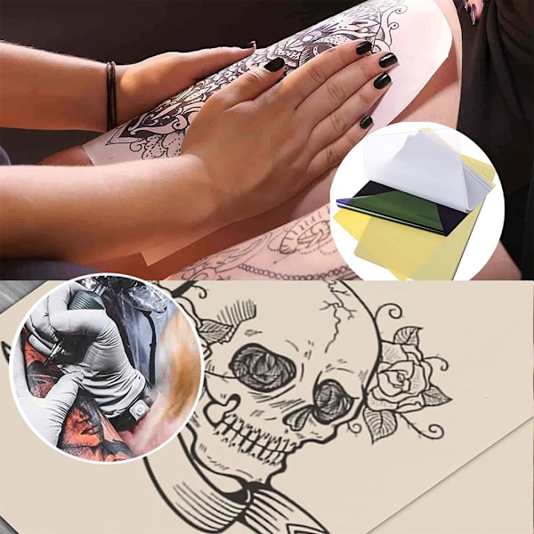 Tattoo Master's Delight, Hudsäkert tatueringspapper för överföring och icke-bleknande stencilpapper för tatuering, prisvärt kit för proffs och övningssessioner