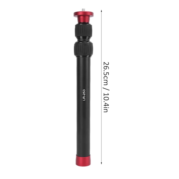 Manbily LR‑253 Unipod i Aluminiumlegering, 3 Sektioner Teleskopisk Rör, Bärbar SLR-Kamera Monopod