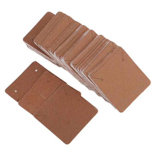 100 kpl 5 x 5 cm DIY käsityökorut riipus kaulakoru ripustusnäyttö ripustuskortit kahvi