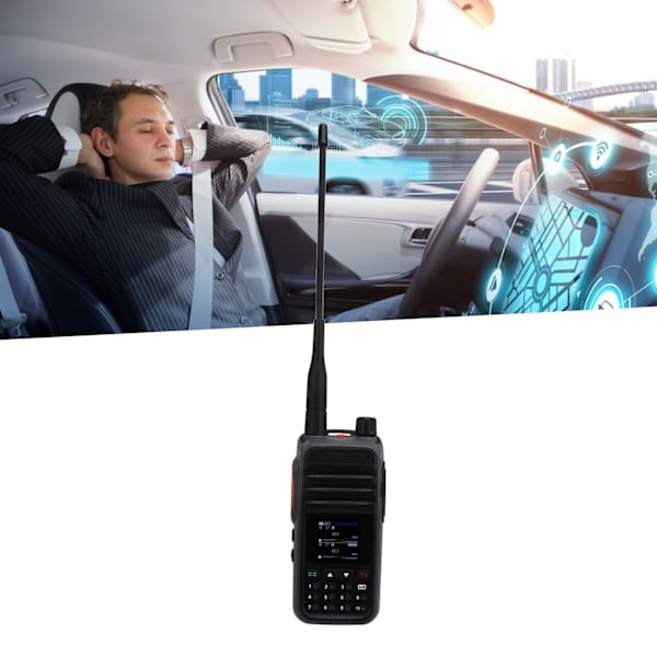 2-vägsradio Bärbar Multiband Walkie Talkie Handhållen Sändare/Mottagare AC 100‑240V 5W EU-kontakt