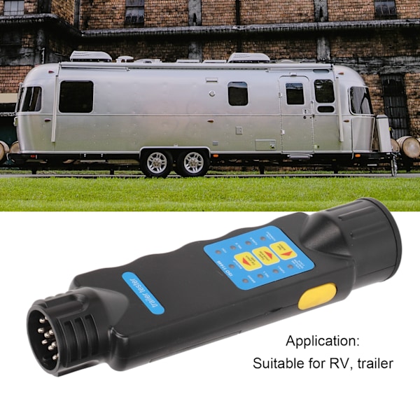 Trailer Tester 12V 13-polet Trækstang Lys Stikledning Test Diagnostisk Værktøj Modstandstest Fejldetektion til Campingvogn Trailer
