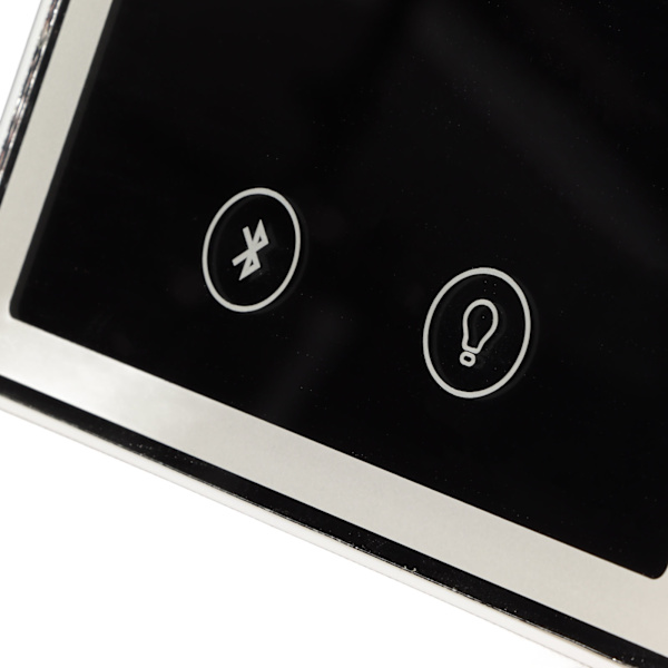 Rejse Spejl med Lys Bluetooth Højttaler LED 3 Farver Dæmpbar Bordmodel Foldbar Hvid