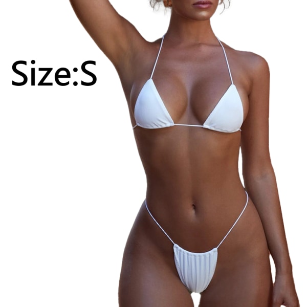 Stringit Bikinit Selkeät olkaimet Cheeky brasilialaiset Micro Thongs Bikinit