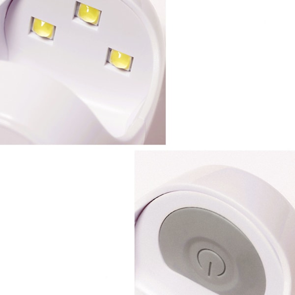 Söt UV LED Nagellampa i Äggskalsform för Hemma och Resor, Bärbar USB Mini Nagel Torkare Härdningslampa