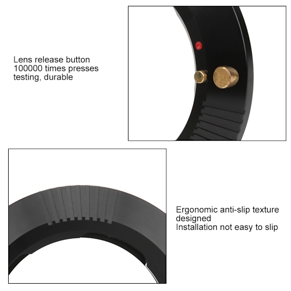 Linseadapterring som passer for Leica M-fatninger til Canon EOS R-serie RF-fatningskamera