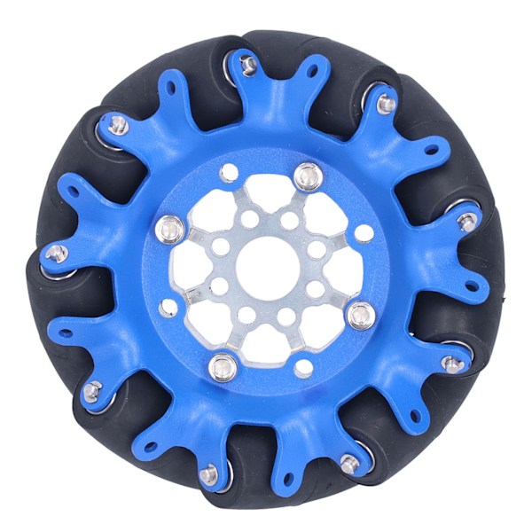 4 tuuman Omnidirectional-pyörä SPCC-teräksinen akseli TPU-kumirulla Robottiauto Omni-komponentit Vasen 5606‑0100‑0100