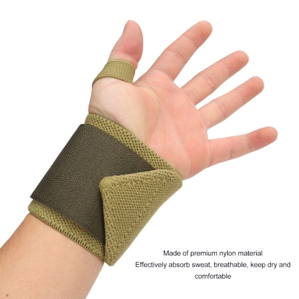Handledsstöd för tyngdlyftning Nylon Andningsbart Justerbart Handledsstöd Kompressionsbandage med tumögla för gymträning Grön